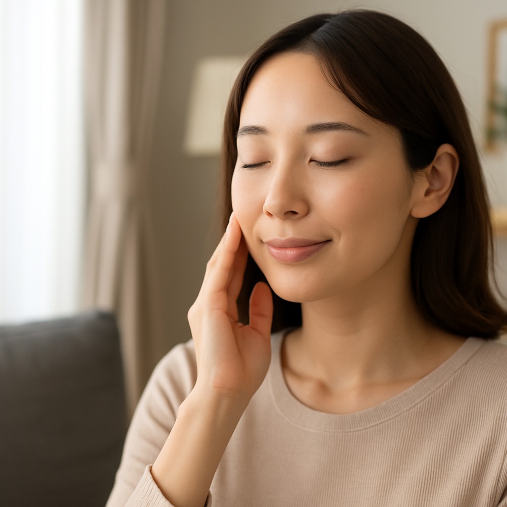 セルフケアでリラックスする女性のイメージ