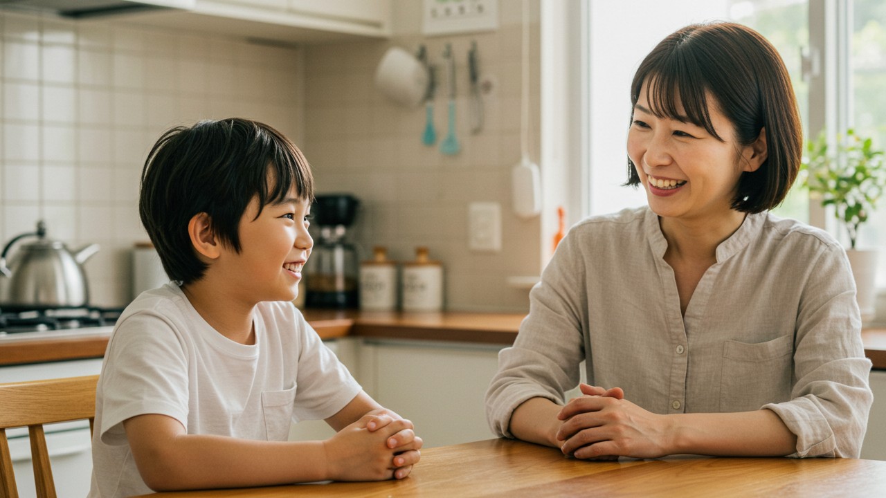 親子の安心シーン